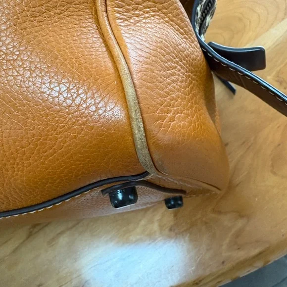 Coach rogue 1941 exotic butterscotch tan purse handbag satchel leather fair - Picture 10 of 15